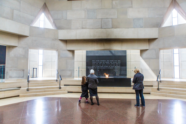 Eternal flame in the Hall of Remembrance