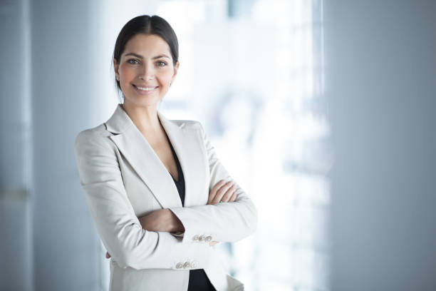 confident woman smiling