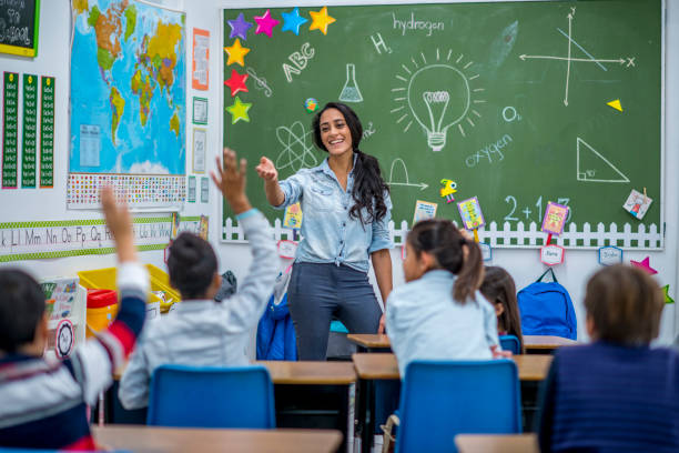 teacher and kids