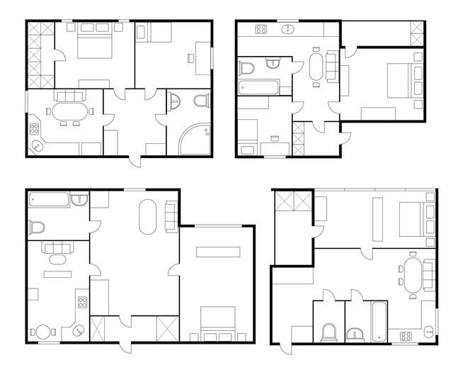 Architectural Plan how much space average square footage - square feet
