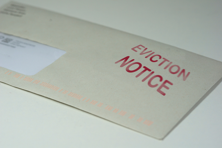 Envelop for an eviction notice